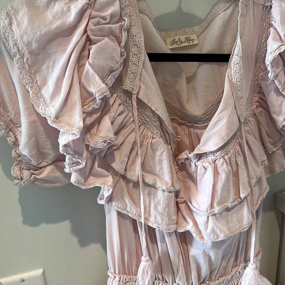 LoveShackFancy Mini Ruffle Dress - Picture 2 of 2